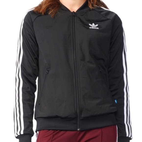 adidas gazelle silver green womens Adidas Womens Super Star Track Jacket - Black